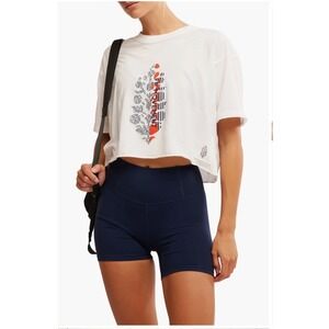 Free People Movement Inspire Crop Tee Womens XL White Oversized OB2168470